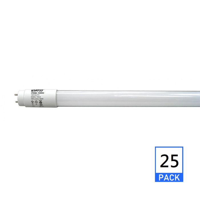 Satco S8893 13W 48" T8 LED Linear Bulb, 5000K  Type A+B , 120-277V 25-Pack