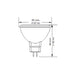 90+ Lighting SE-350.073 7W MR16 LED Bulb, 10° Beam Spread, 3000K, GU5.3 Base