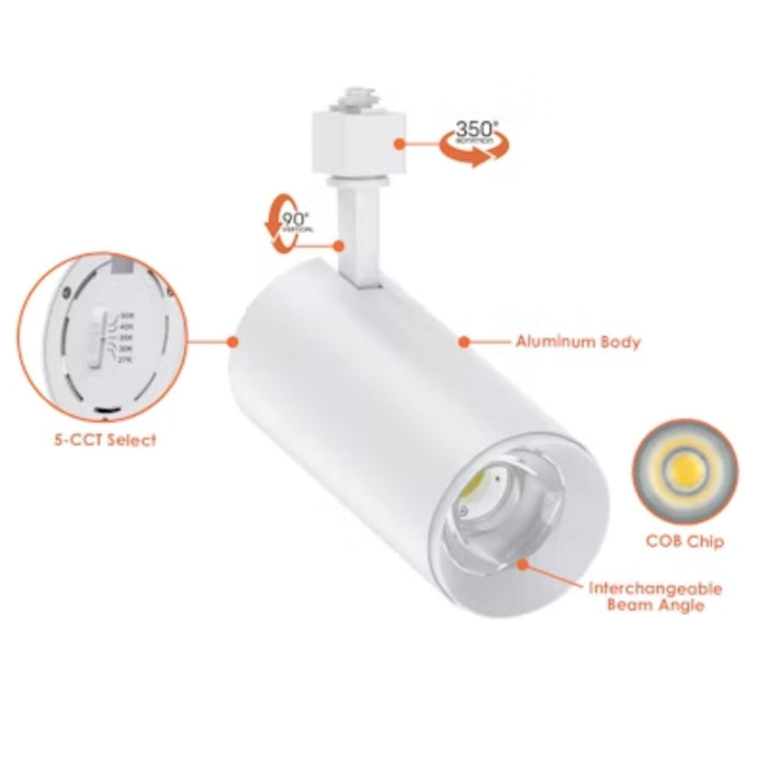 EnvisionLED LED-ATH-10W 10W LED Track Heads, CCT Selectable