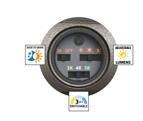 Lithonia Contractor Select OLB 8W LED Flood Light, 500/750/1000 Lumen, 3CCT Selectable, 500/750/1000 lm, 120-347V