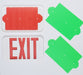 Lithonia Contractor Select ECRG LED Emergency Light/Exit Combo, Red/Green Selectable, Round Lamp Heads