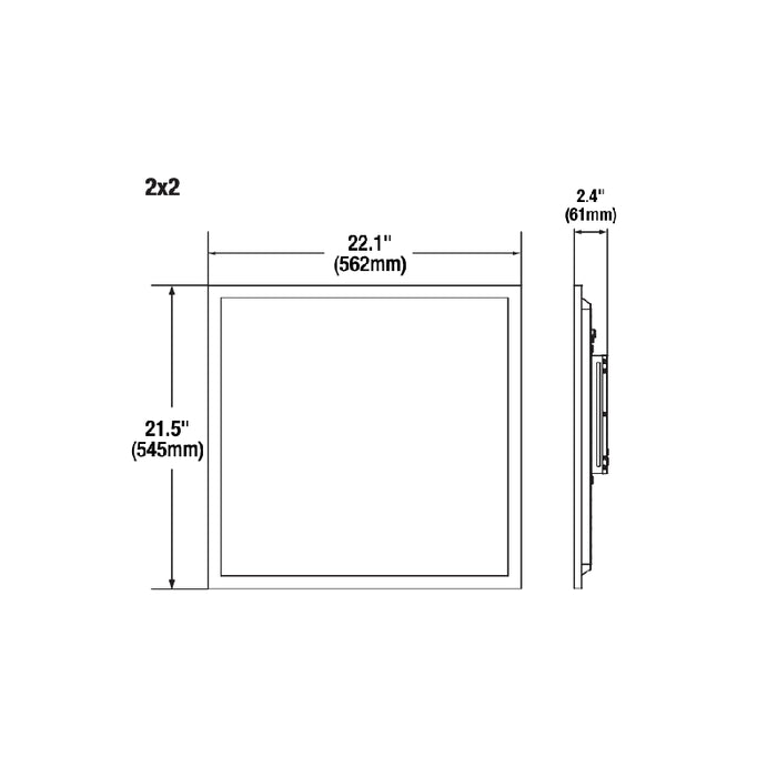 LEDvance 62627 2x2 20W/30W/40W LED Dual Selectable Flat Panel Retrofit Kit