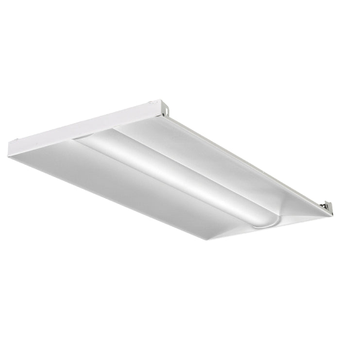 Lithonia 2BLT4 2x4 38W LED Basket Lensed Troffer, Nominal 4600 LM, Curved Ribbed Diffuser, 80+ CRI, 4000K