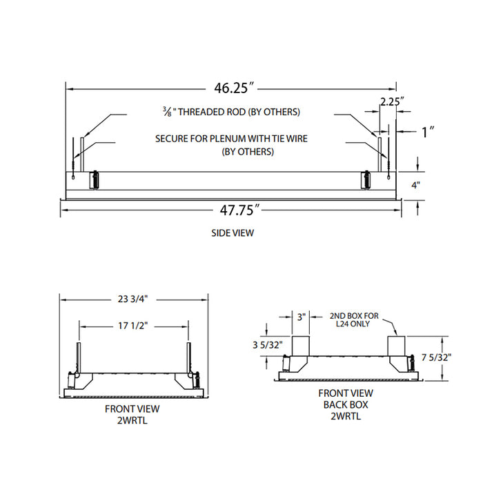 Lithonia 2WRTL 2x4 Recessed LED Troffer,  Wet-Location