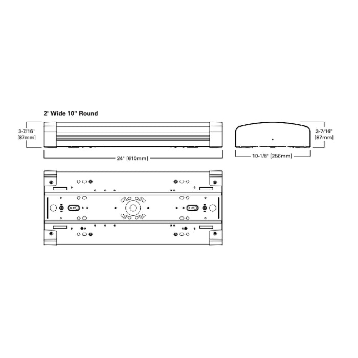 Achieva Wrap 2AWWS 2-ft LED 10" Width Selectable Lumens and CCT Surface Wrap 120-277V
