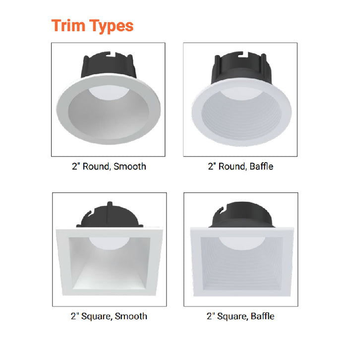 Halo ML2 2" Round Canless LED Downlight, 5CCT Selectable, 120-277V