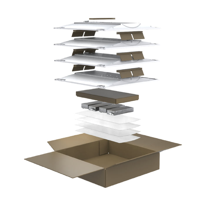 Lithonia STACK PACK 2x2 LED Center Element Lay-In Troffer, Selectable Wattage & Lumens, Pack of 4