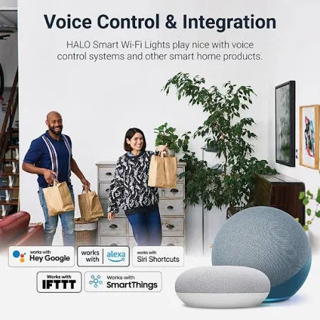 Halo HLB4069WZ 4" Smart Wi-Fi Slim Canless RGBW LED Downlight Connected by WiZ Pro