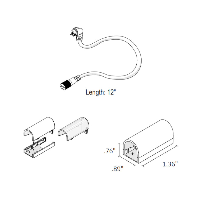 Diode LED NEON BLAZE Connector Accessory