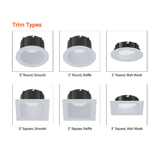 Halo ML3 3" Round Canless LED Downlight, 5CCT Selectable, 120-277V