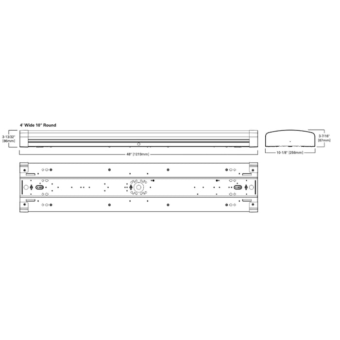 Achieva Wrap 4AWWS 4-ft LED 10" Width Selectable Lumens and CCT  Surface Wrap 120-277V