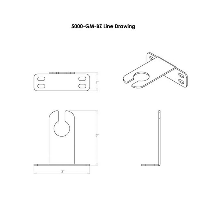 WAC 5000 Gutter Mount Bracket