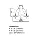 Halo 6150 6" Frost Dome Glass Lens Self-Flange Trim