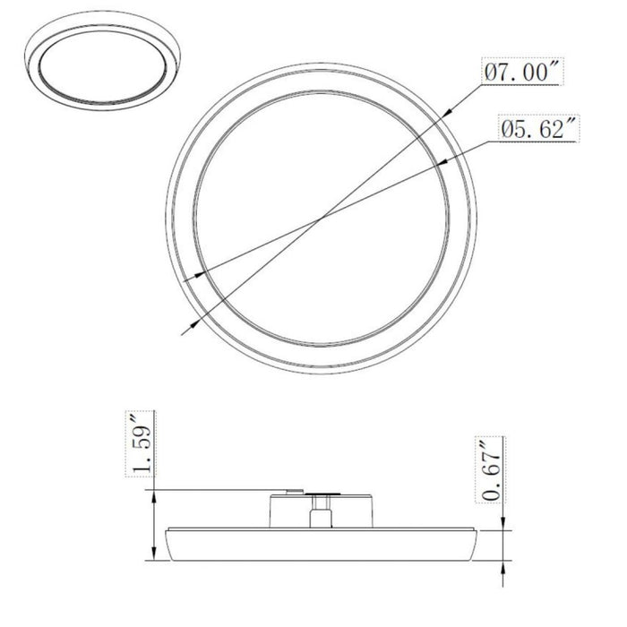 Nuvo 62-1710 Blink Pro 7" 11W LED Round Flush Mount, CCT Selectable