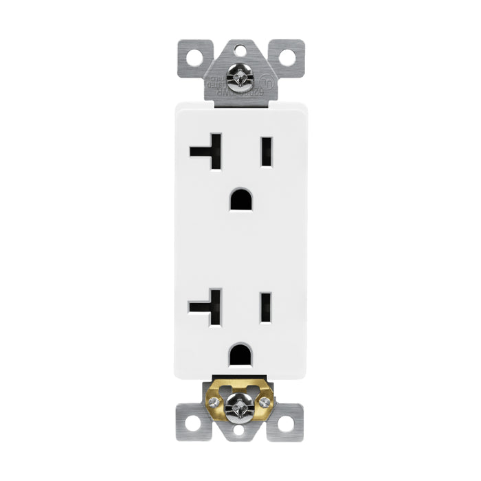 Enerlites 62001 Residential Grade 20A Duplex Receptacle