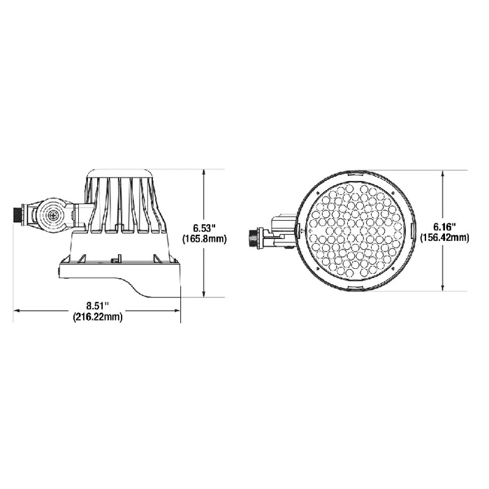LEDvance 63195 10.5W/20W/30W LED Dual Selectable Bullet Flood Light