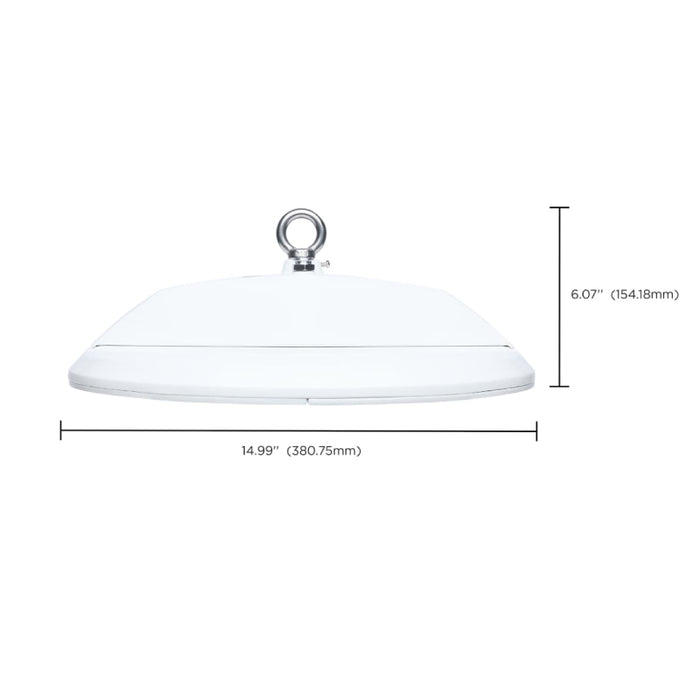 Nuvo 65-1160 100W/150W/200W  LED Washdown Round High Bay, 2CCT & 3 Lumens Selectable, 120-277V