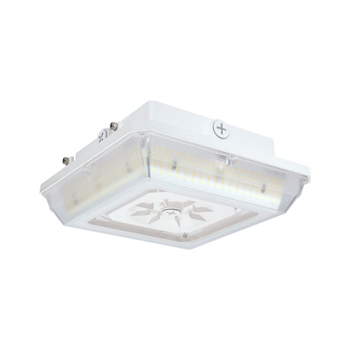 Nuvo 10" Square 20W/30W/45W LED Wide Beam Angle Canopy Light, CCT Selectable