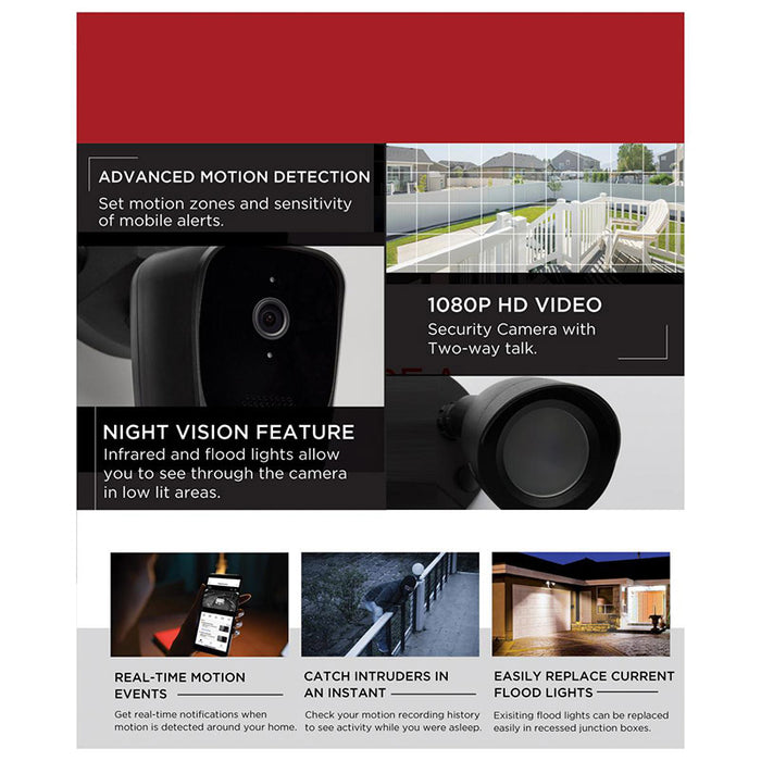 Nuvo Starfish Bullet Outdoor SMART LED Security Light with Camera