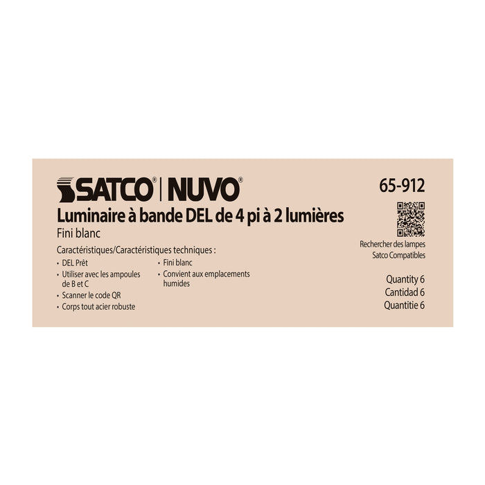Nuvo 65-912 4-ft 30W Dual T8 Lamp Ready Fixture Channel