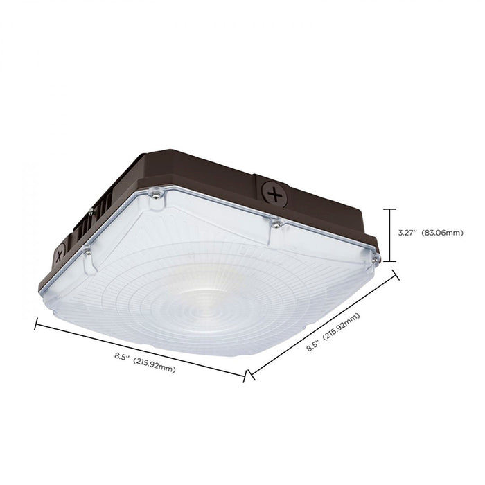 Nuvo 65-980 8.5" Square 25W/30W/40W LED Canopy Light, CCT Selectable