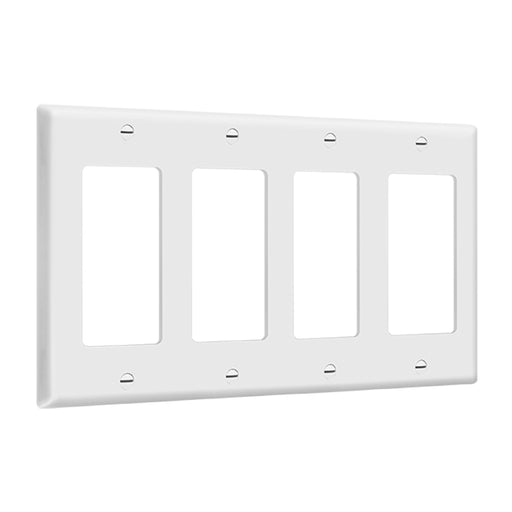 Enerlites 8834 4-Gang Decorator/GFCI Wall Plate
