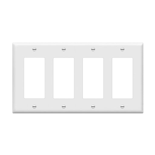 Enerlites 8834 4-Gang Decorator/GFCI Wall Plate