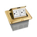 Enerlites 961243-C-GFCI Square Pop-Up Floor Box Kit with 20A GFCI Receptacle, Brass