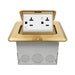 Enerlites 961243-C Square Pop-up Floor Box Assembly with 20A Tamper-Resistant Receptacle, Brass