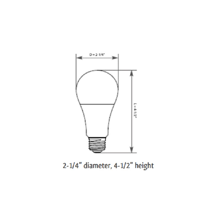 Westgate 9W A19 LED Lamp, Dimmable, Med Base, 3000K, 8-Pack