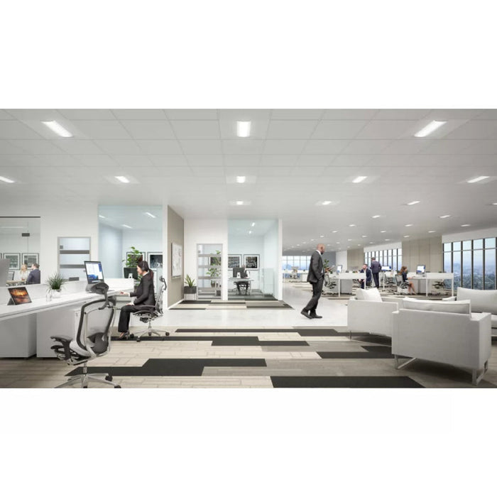 Metalux Achieva Recessed 22ARS 2x2 LED Center Basket Troffer, Selectable CCT & Lumens, High Output 120-277V