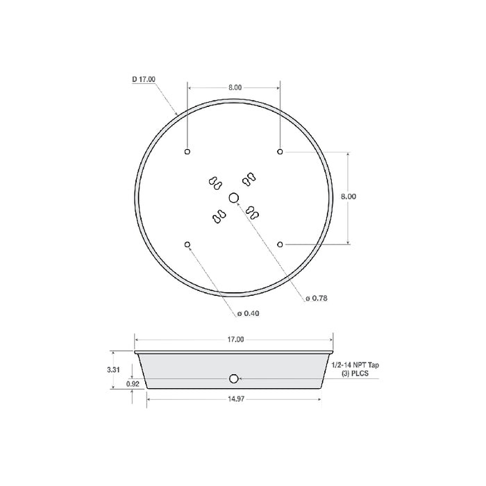 Luminaire LED ARV17 ANYX 50W Vandal Resistant Fixture, 4000K, 4289 Lumens, 120-277V