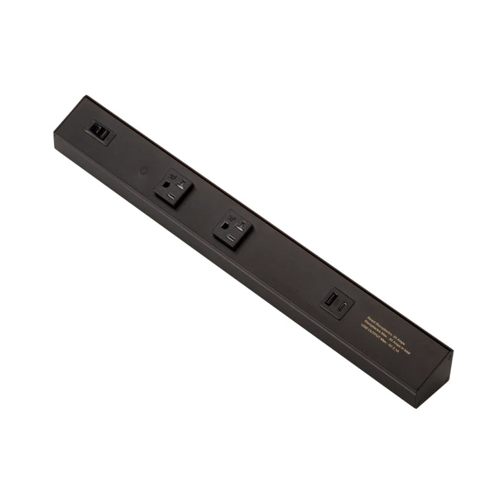 American Lighting ATOM 18" 120V AC Power Strip - Black