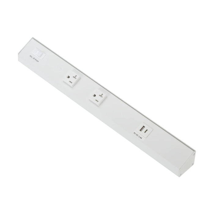 American Lighting ATOM 18" 120V AC Power Strip - White