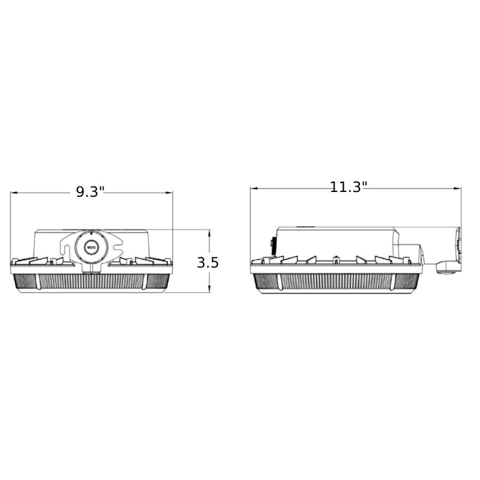 Lithonia BGS 45W LED Security Light, Switchable CCT, 120-277V