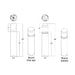 Envision LED BLD-3P22 22" 12W/16W/22W LED Round Bollard Base