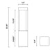 Westgate BOL-608 LED Square Bollard, Power & 3CCT Selectable, 120-277V