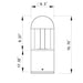 Westgate BOL-608RD LED Round Bollard, Power & 3CCT Selectable, 120-277V