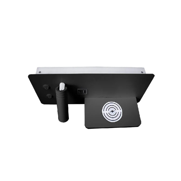 Westgate BRL-SHL-WCH 1-lt 18" LED Bedside Horizontal Left Side Reading Lamp with Backlight