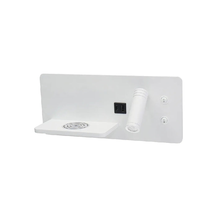 Westgate BRL-SHR-WCH 1-lt 18" LED Bedside Horizontal Right Side Reading Lamp with Backlight