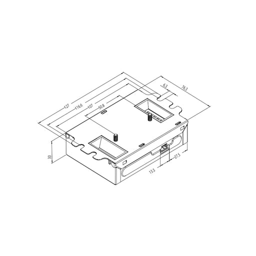 Bodine BSL06M5UAK55BSI1 Emergency LED Driver, Bottom Entry, Stud Mount