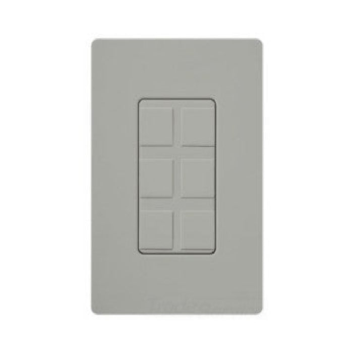 Lutron CA-6PF Field Customizable 6-Port Claro Frame With Blanks