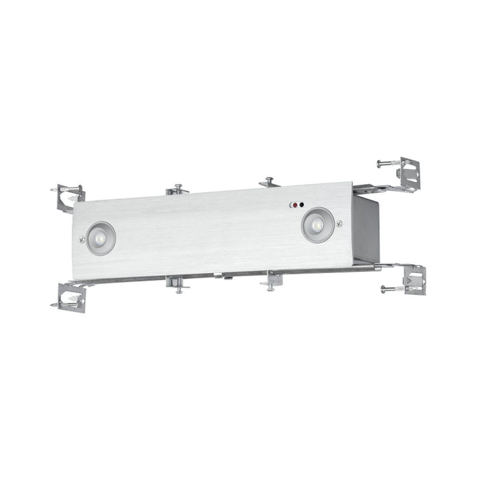 Compass CELEM LED Recessed Emergency Light, with Adjustable Lamp Heads and brushed aluminum ﬁnish.