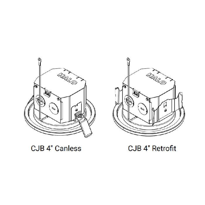 Halo CJB4R 4" LED 2-in-1 Installation Integrated JBox Downlight, CCT Selectable
