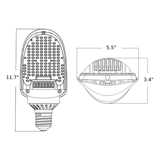 Westgate CL-FLT 54W/63W/75W LED Flat HID Retrofit Lamp, E39 Base, 5000K