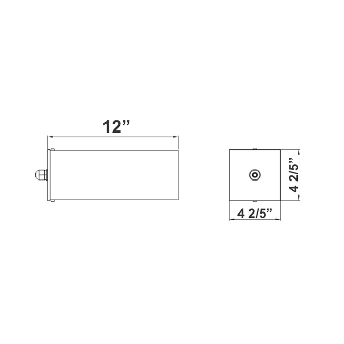 Westgate CMCS4-MCTP 4" 21W/28W/35W LED Square Pendant Cylinder, CCT Selectable