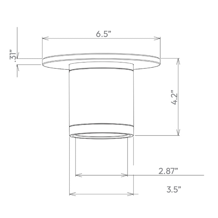 Westgate CMCW Series LED IP65 Surface Mount LED Cylinder Downlight, 3CCT Selectable, 120V, 36° Beam 