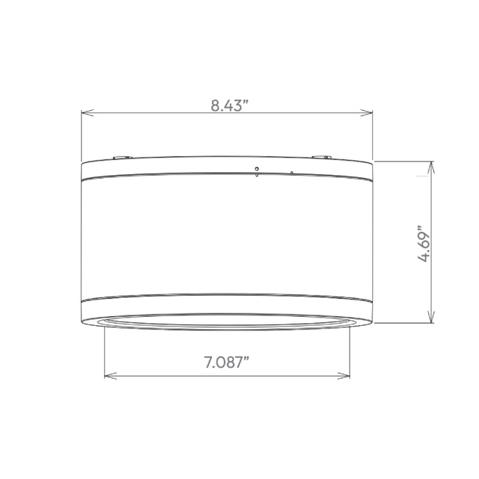 Westgate CMCW Series LED IP65 Surface Mount LED Cylinder Downlight, 3CCT Selectable, 120V, 36° Beam 