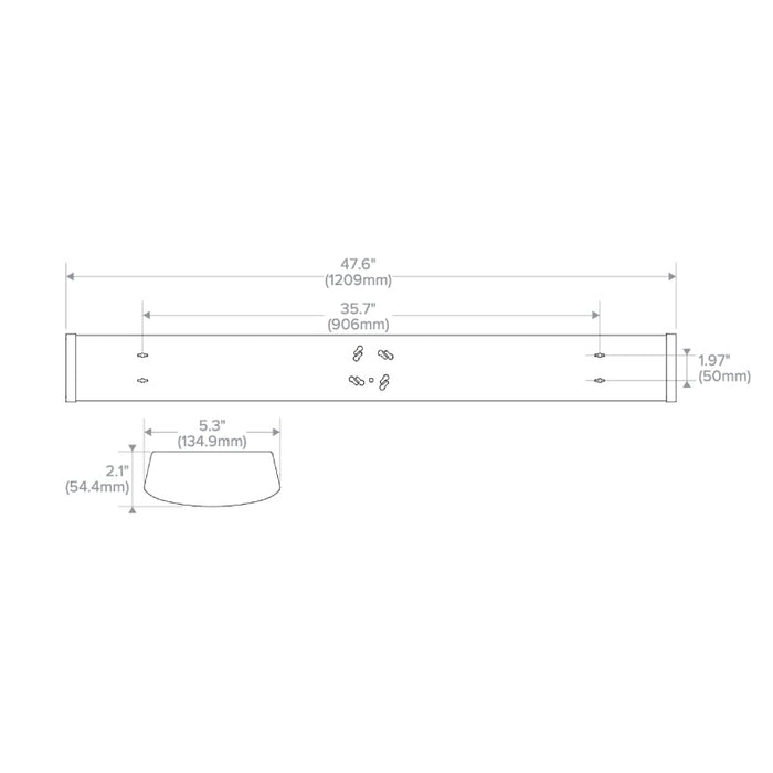 Columbia CNW4 4-ft 25W/30W/35W LED Narrow Wrap, CCT Selectable