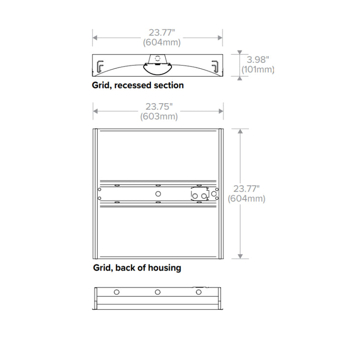 Columbia LCAT22-LSCS 2x2 LED Architectural Troffer, CCT & Lumen Switchable